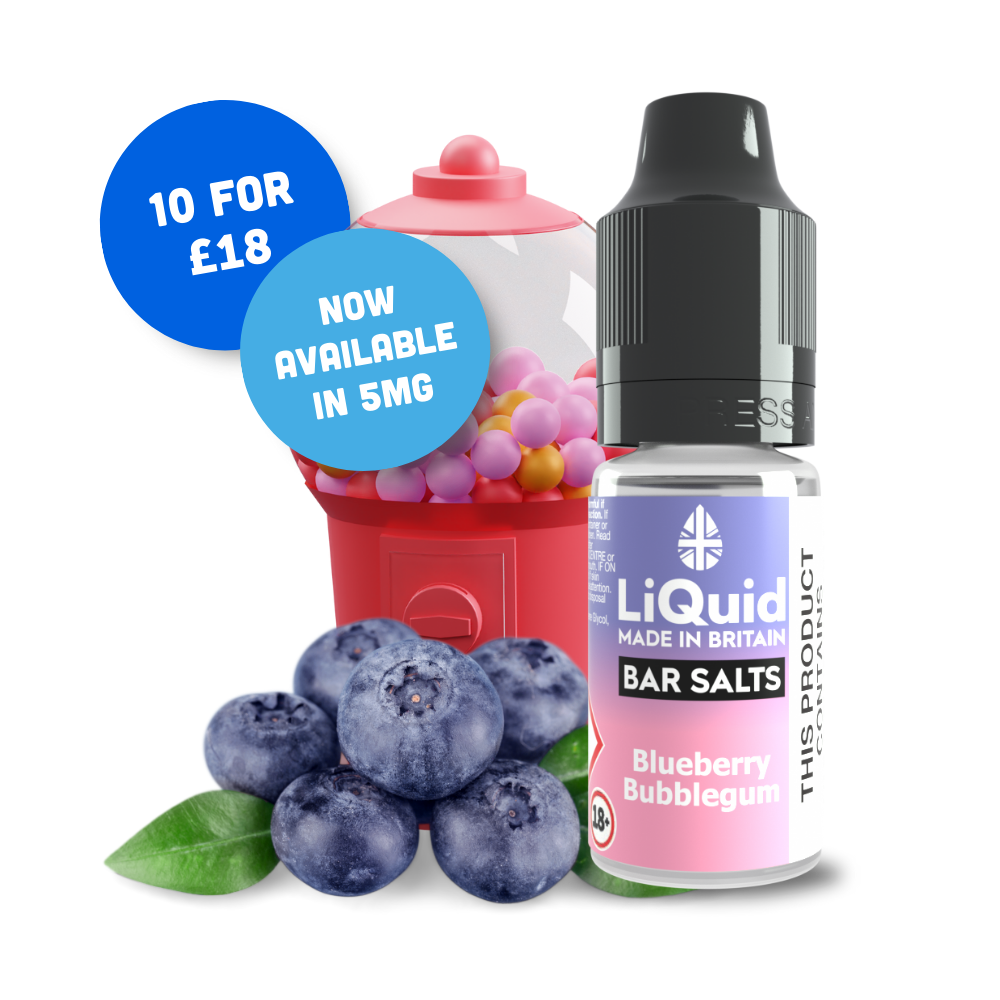 
Blueberry Bubblegum Bar Salt Vape Juice Nic Salt