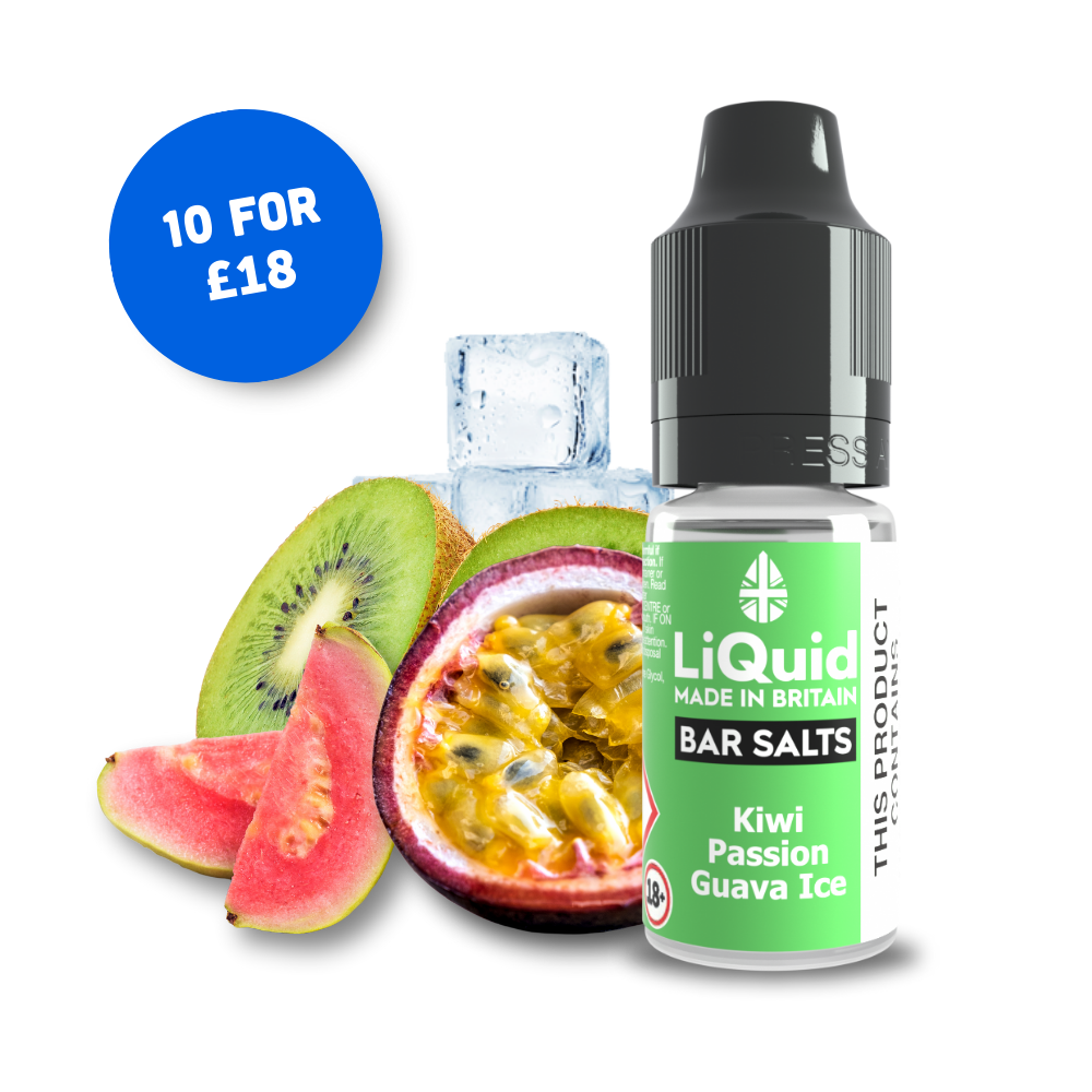 
Kiwi Passion Guava Ice Bar Salt Vape Juice Nic Salt