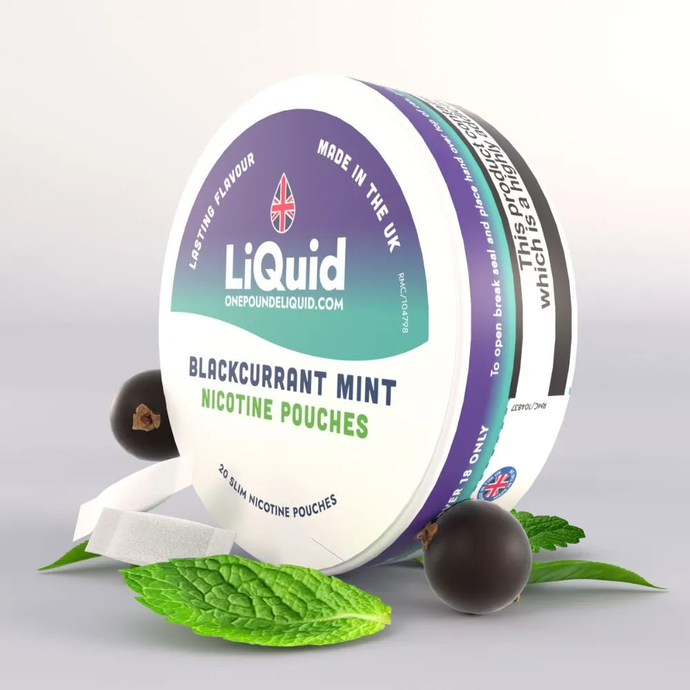 Blackcurrant Mint Nicotine Pouches by LiQuid