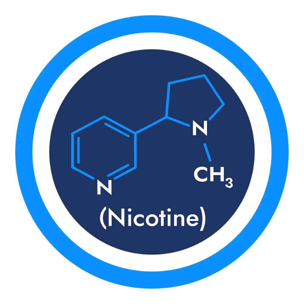 icon showing nicotine chemical composition