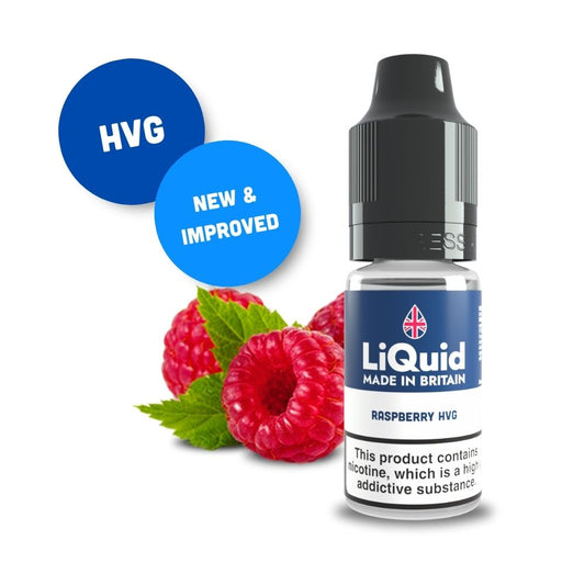 
Raspberry HVG UK Made Cheap £1 Vape Juice E-liquid