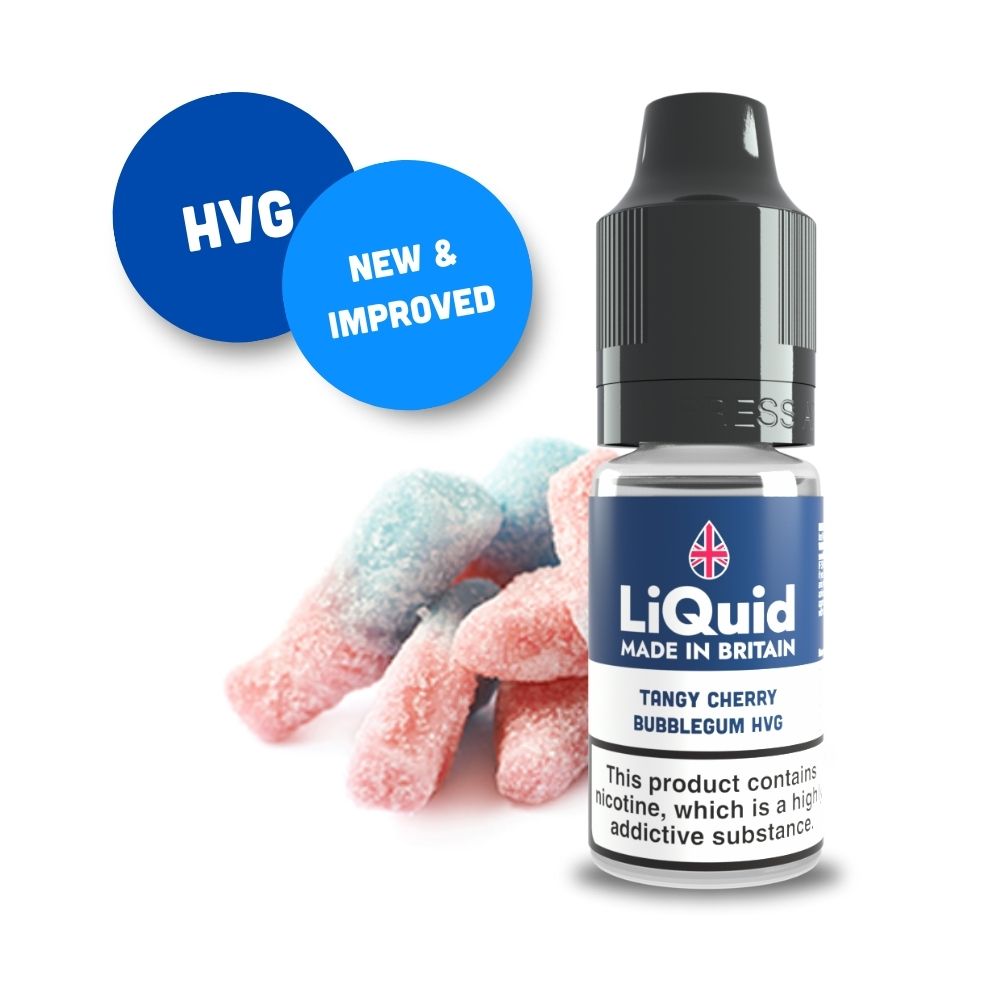 
Tangy Cherry Bubblegum HVG UK Made Cheap £1 Vape Juice E-liquid