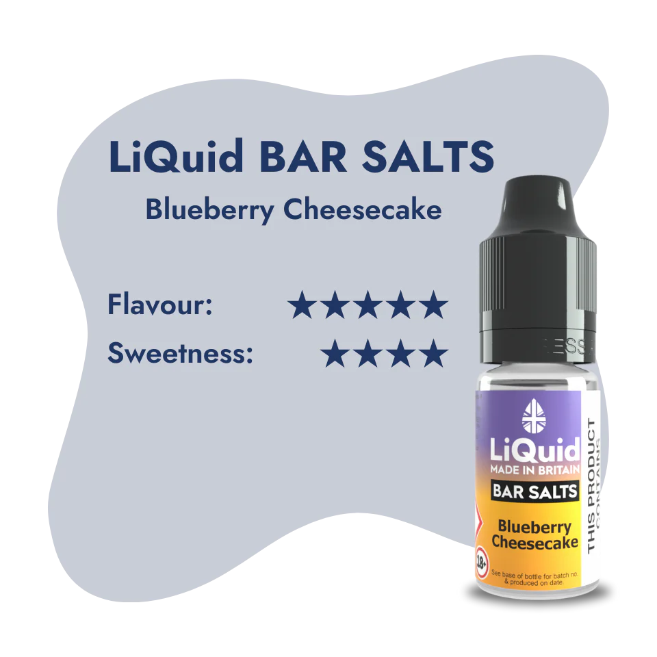 LiQuid Blueberry Cheesecake Bar Salts UK Made