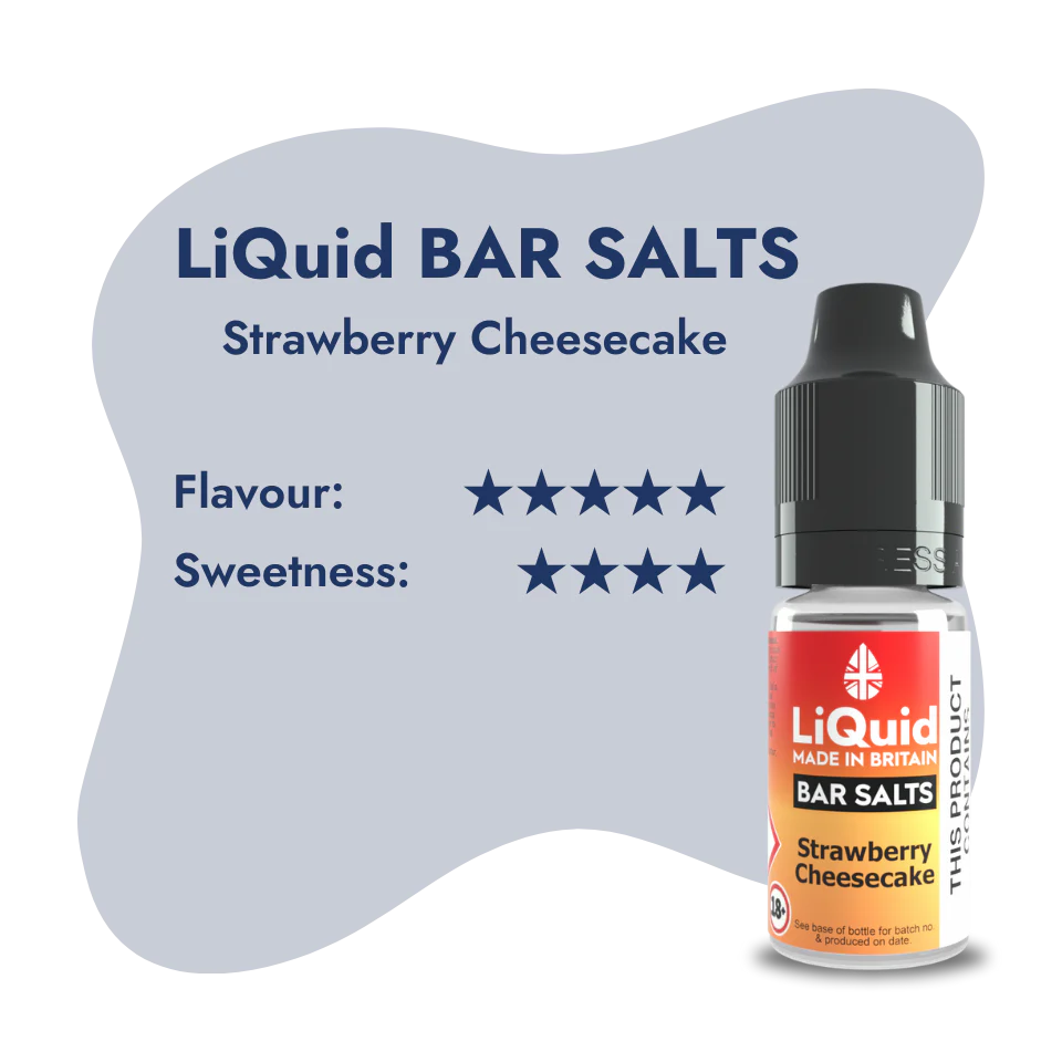 LiQuid Strawberry Cheesecake Bar Salts UK Made