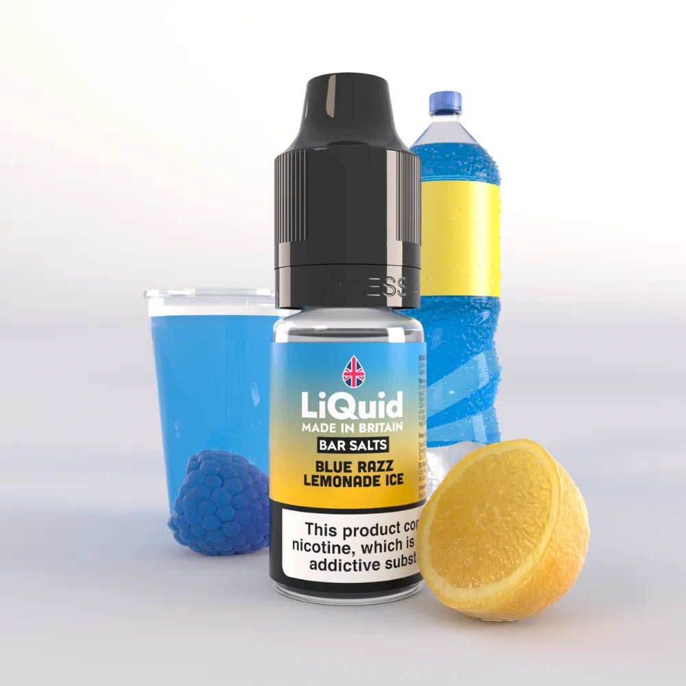 LiQuid Bar Salts Vape Juice 10ml - Blue Razz Lemonade Ice