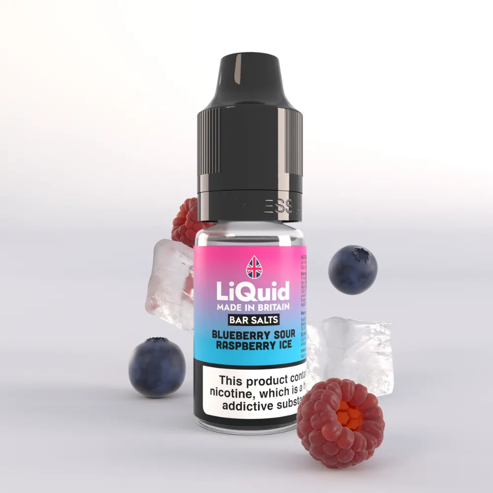 LiQuid Bar Salts Vape Juice 10ml - Blueberry Sour Raspberry