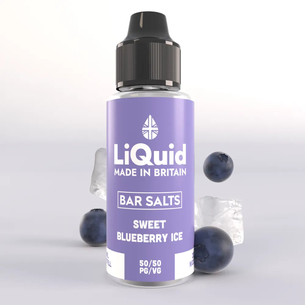 LiQuid Sweet Blueberry Ice Bar Salts Shortfill Vape Juice 100ml