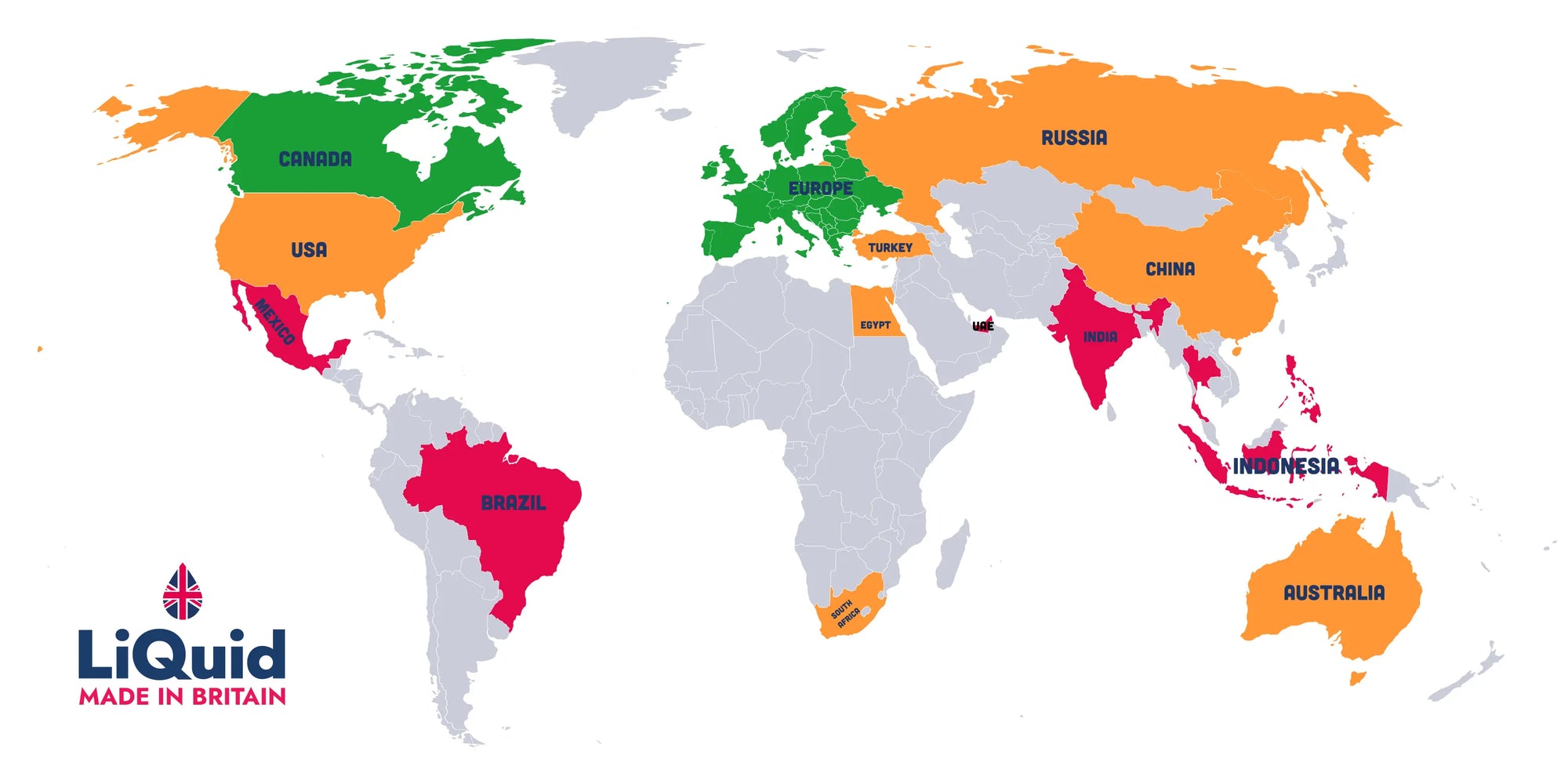 Map depicting country vaping regulations worldwide