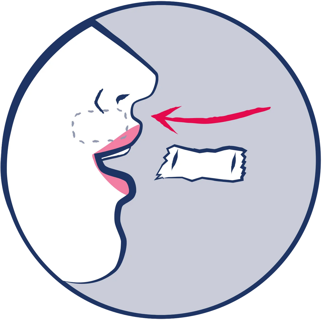Nicotine Pouch Placement Icon