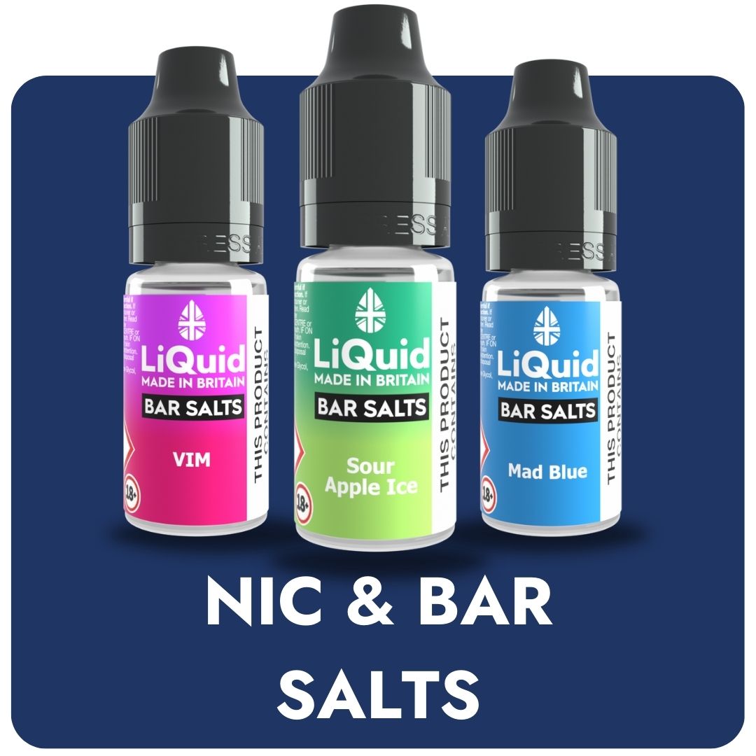 
Nic and Bar Salts Vape Juice