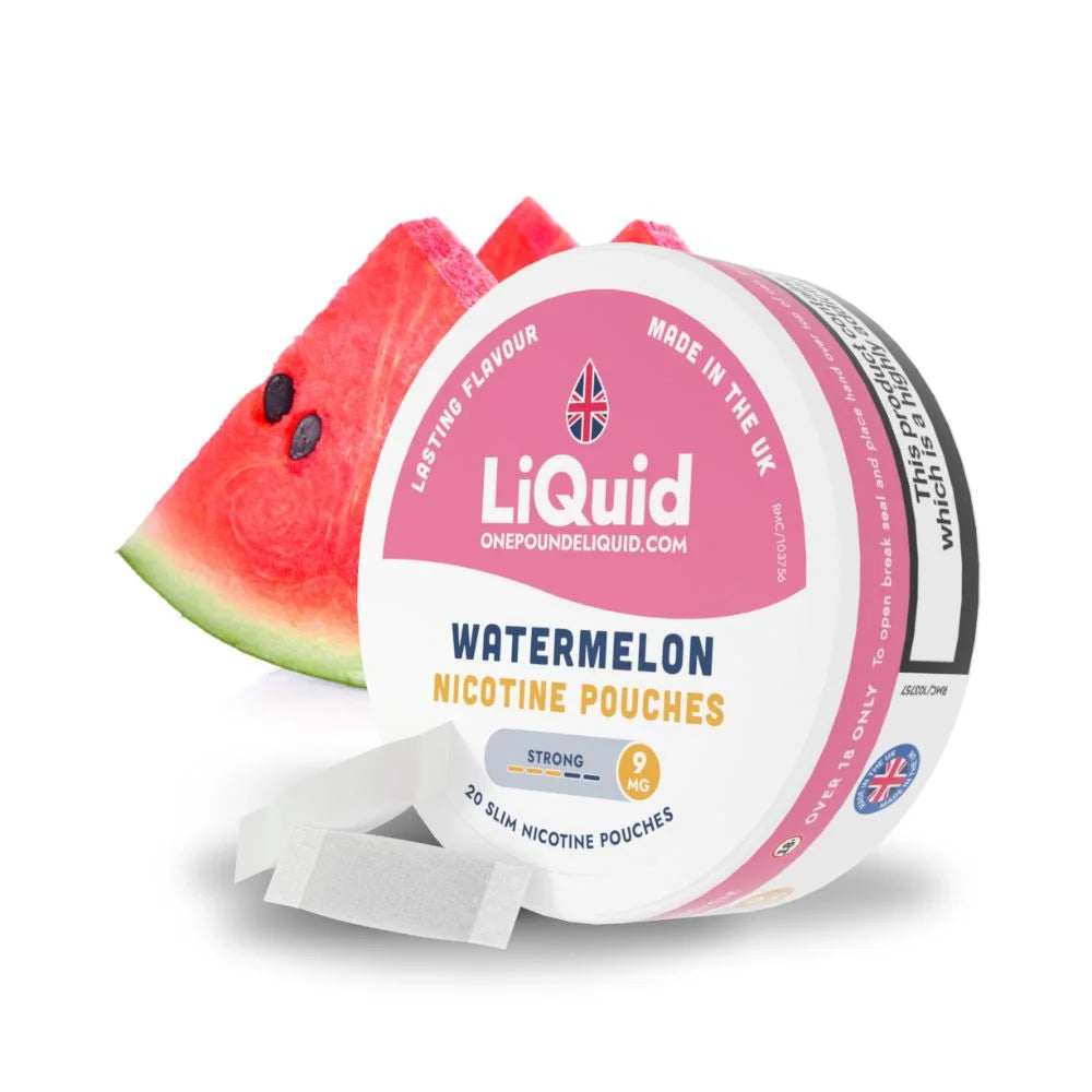 LiQuid Watermelon Nicotine Pouches - 9mg Strong Strength