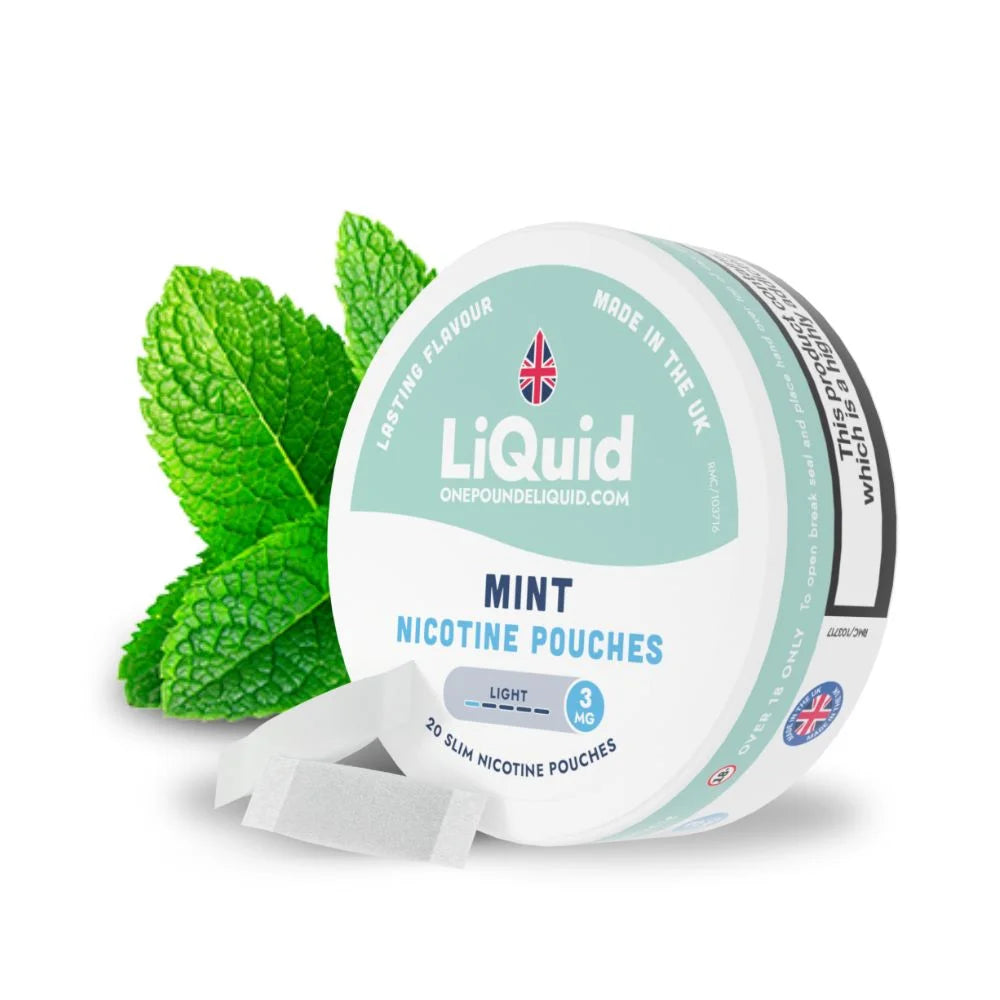 LiQuid Mint Nicotine Pouches - 3mg Light Strength