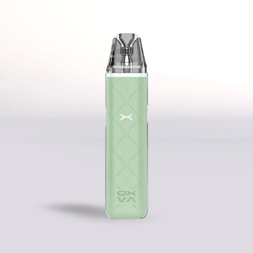 Mint green Oxva Xlim Go Pod vape device with brand logo on a light gray background