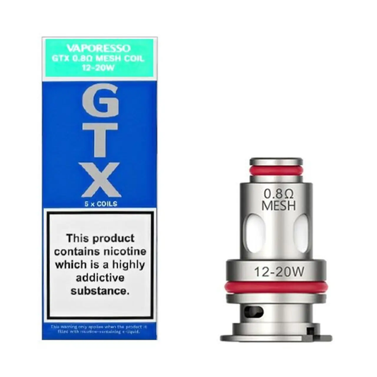 
Vaporesso GTX Replacement Coils 0.15/0.2/0.3/0.3/0.6/0.8/1.2 R/1.2M 0hm (pack of 5)