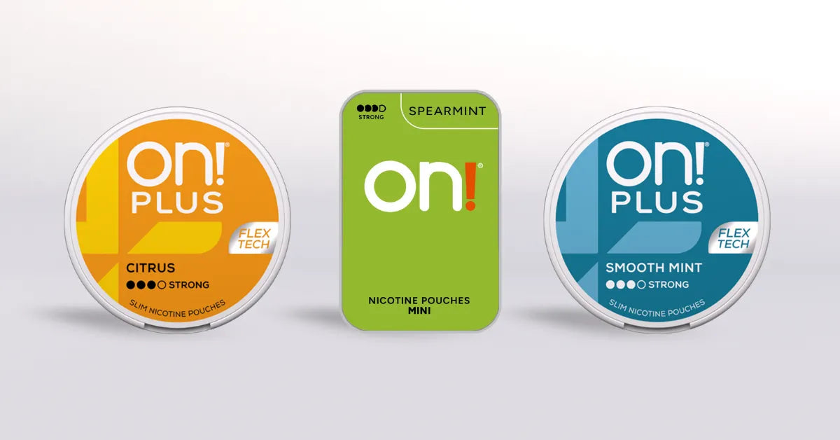 On! Nicotine Pouches in Citrus, Spearmint and Smooth Mint