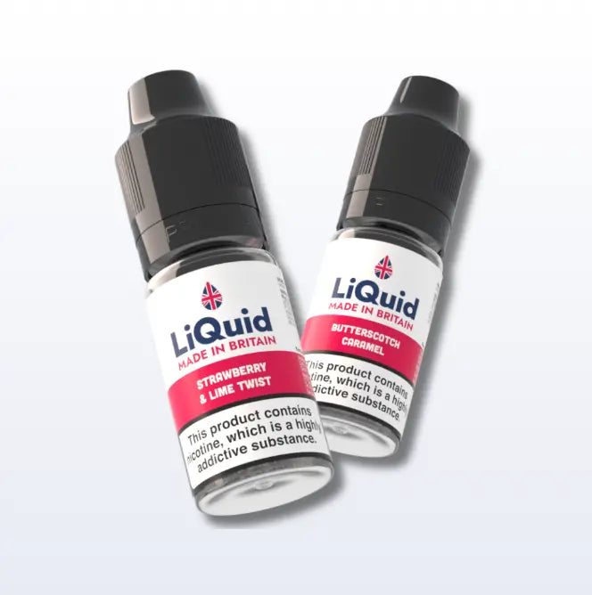 Strawberry & Lime Twist and Butterscotch Caramel e-liquid duo