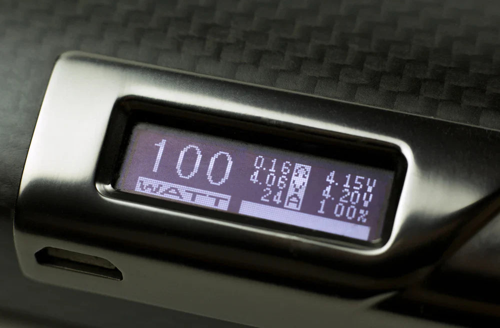 A vape wattage display