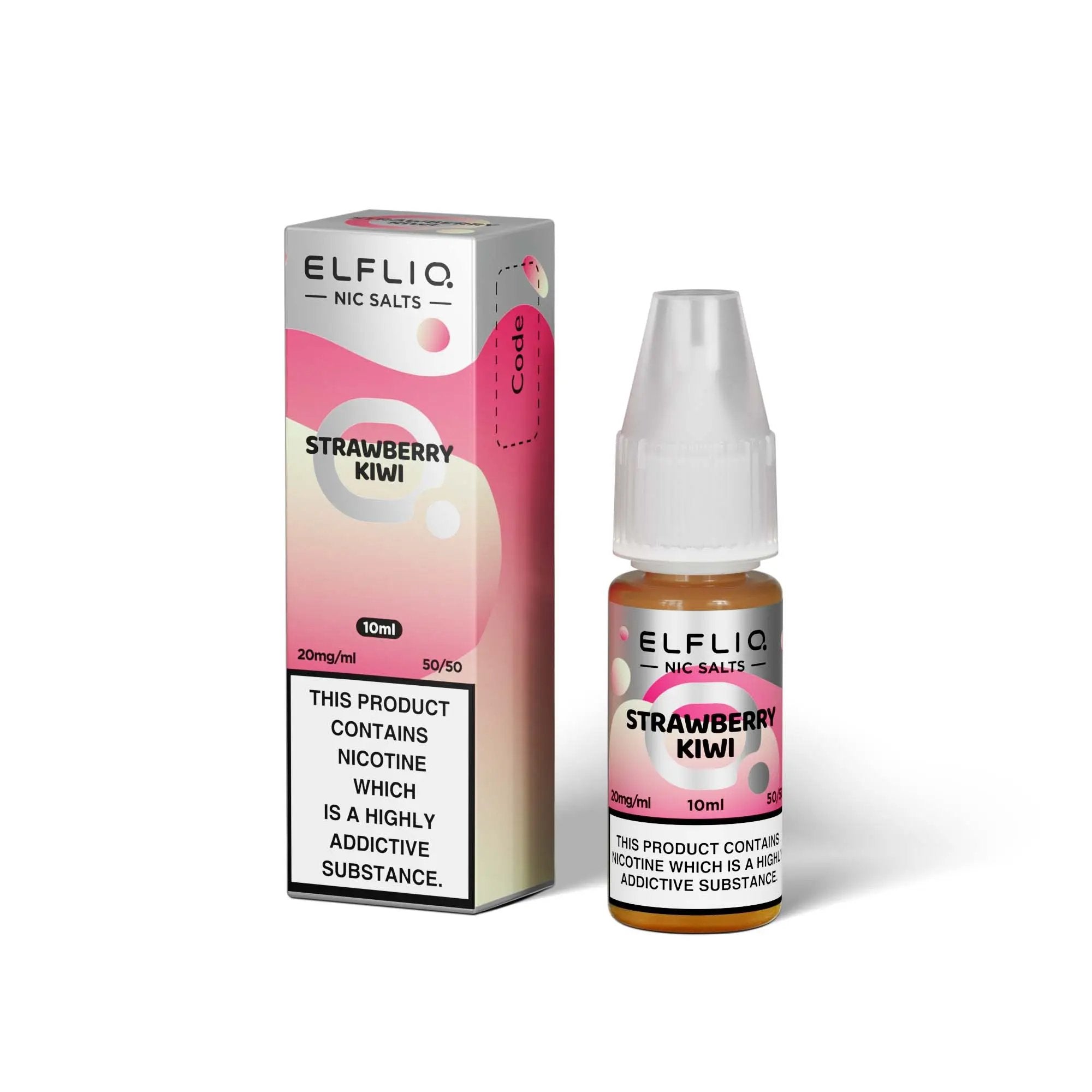 
Elf Bar Elfliq Strawberry Kiwi Nic Salt E-Liquid 10ml