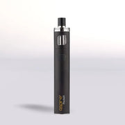 Black Aspire PockeX vape device with 'aspire' branding on a light gray background