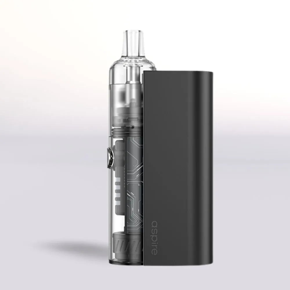 Black Aspire Cyber GT Vaping device with transparent tank 