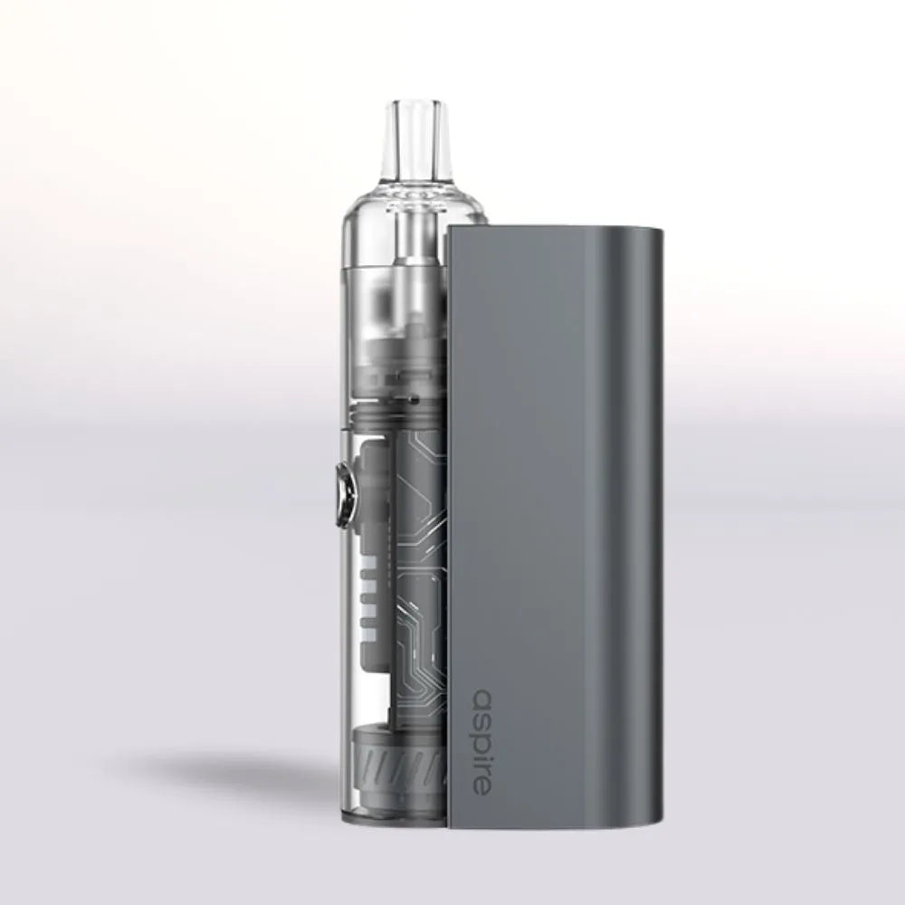 Grey  Aspire Cyber GT Vaping device with transparent chamber