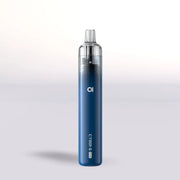 Blue Aspire Cyber G Slim vape device with a brand logo on a light gray background