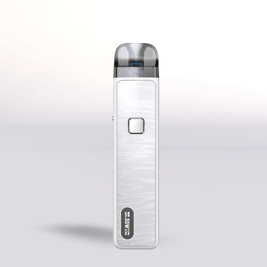
White Aspire Flexus Pro device with a metallic top on a light gray background