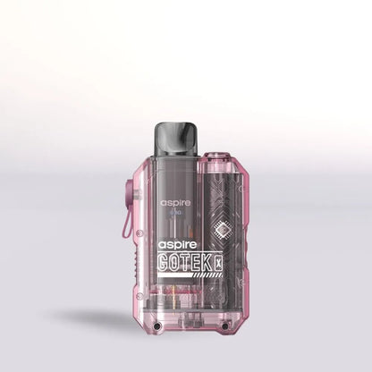 
Aspire Gotek X Pink vape device with pink accents on a light gray background