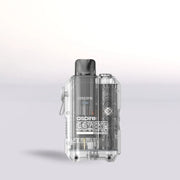 Clear Aspire Gotek X vape device with 'aspire' branding on a light gray background