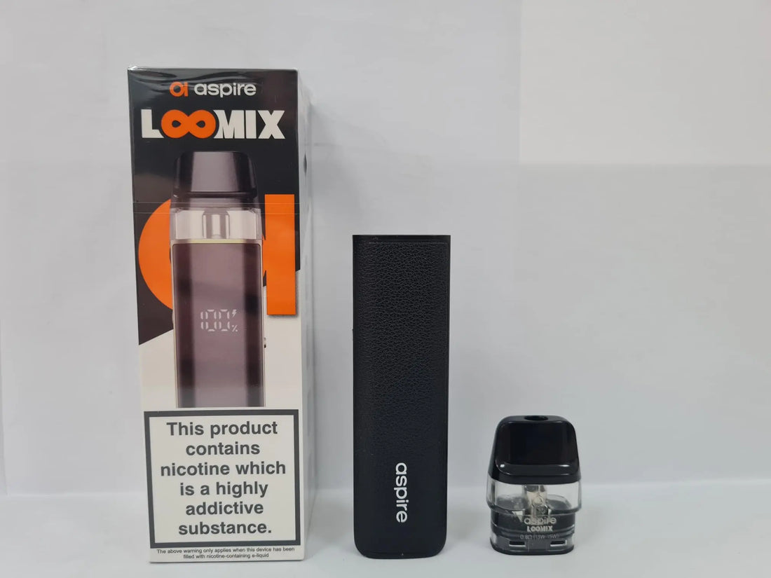 Aspire Loomix box with disassembled vape kit