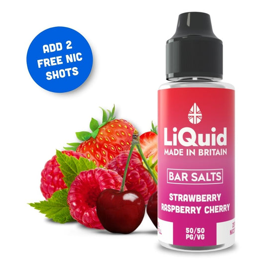 
Strawberry Raspberry Cherry Shortfill e-Liquid Vape Juice