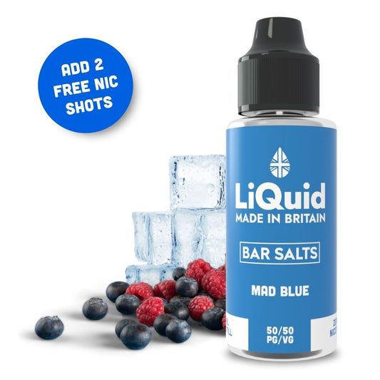 
Mad Blue Shortfill e-Liquid Vape Juice