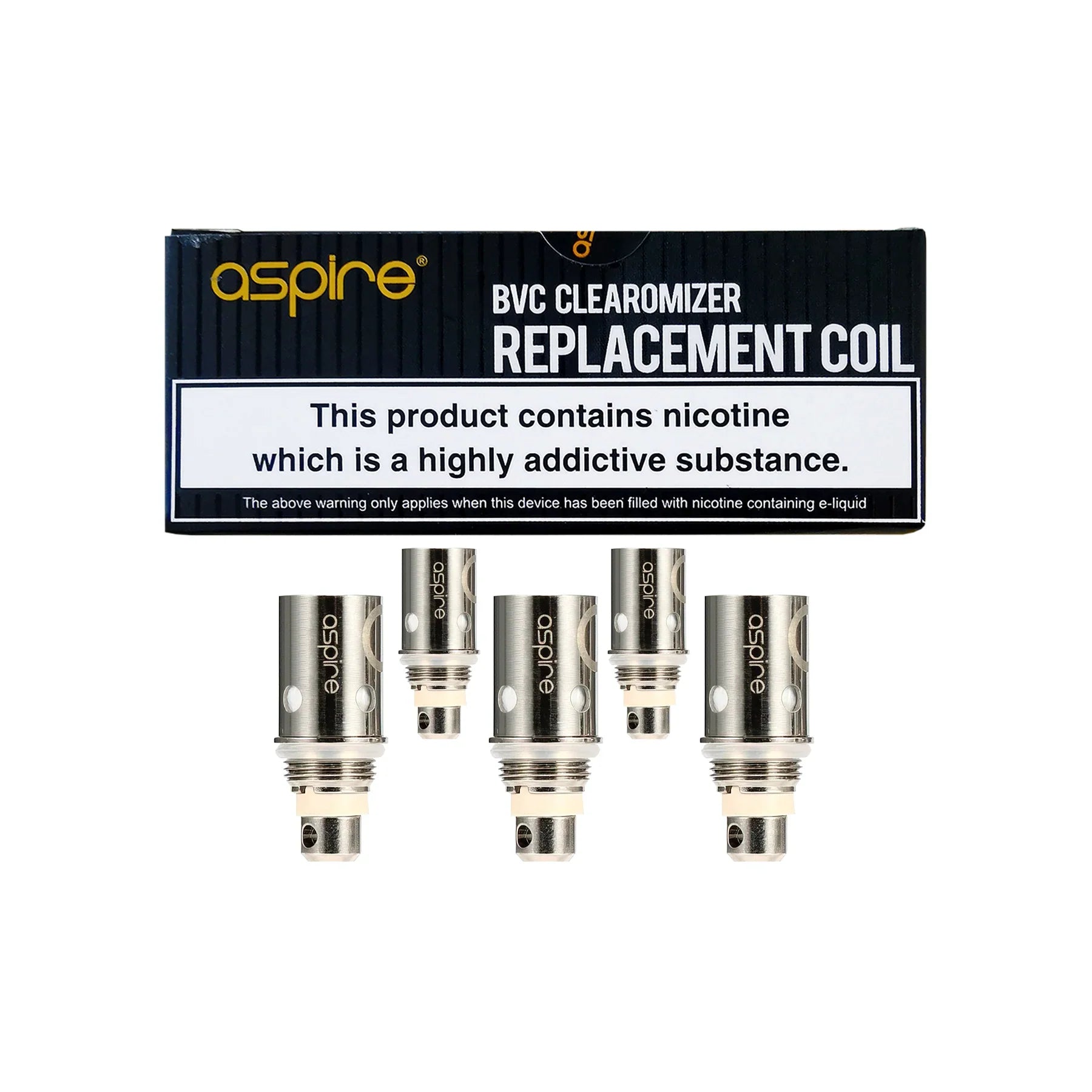 
Aspire BVC 1.6 Ohm Replacement Coils One Pound E-Liquid Aspire Vape Coils UK