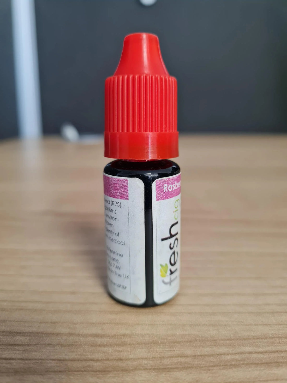 Example of a 10-year-old e-liquid that has darkened fully