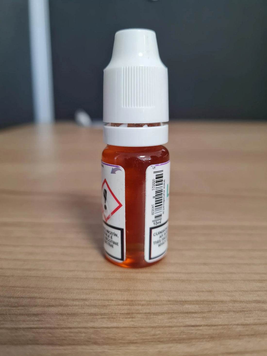 Example of a 5-year-old e-liquid, which has darkened somewhat
