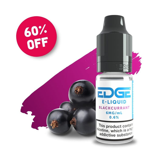 
60% discount on Edge E-Liquid - Blackcurrant flavour.