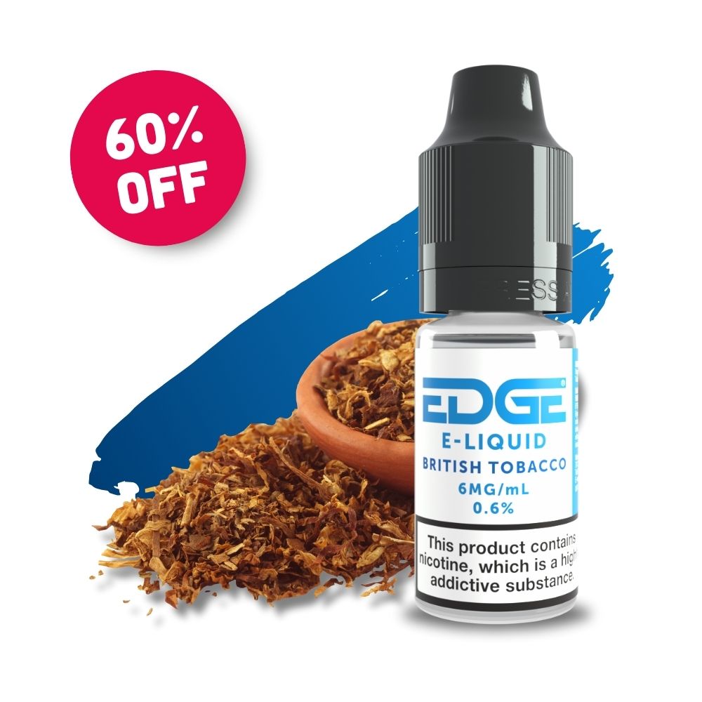 
60% discount on Edge E-Liquid - British Tobacco flavour