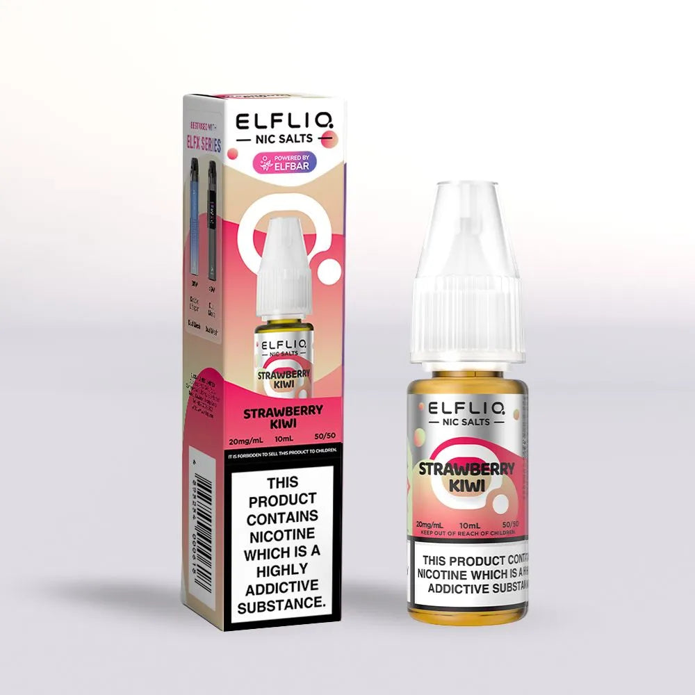 Elf Bar Elfliq Strawberry Kiwi Nic Salt E-Liquid 10ml 20mg