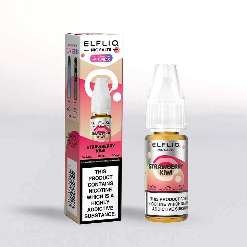Elf Bar Elfliq Strawberry Kiwi Nic Salt E-Liquid 10ml 5mg
