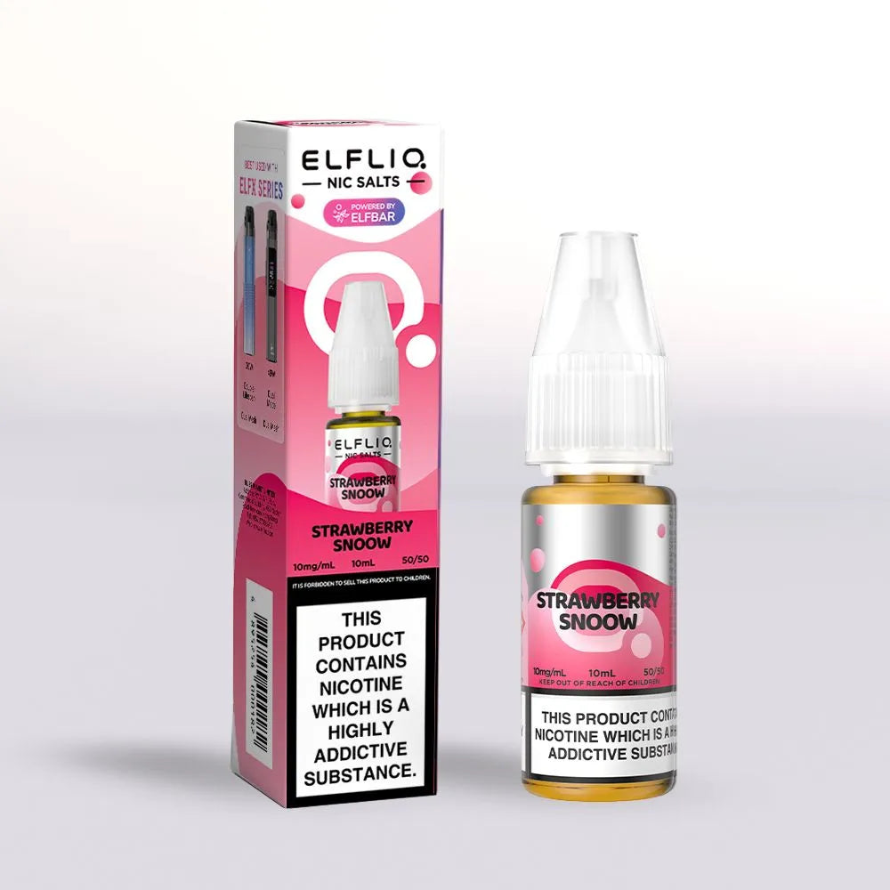 Elf Bar Elfliq Strawberry Snoow Nic Salt E-Liquid 10ml 10mg