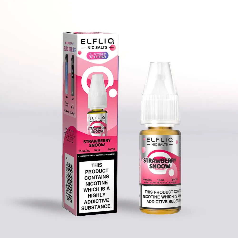 Elf Bar Elfliq Strawberry Snoow Nic Salt E-Liquid 10ml 20mg