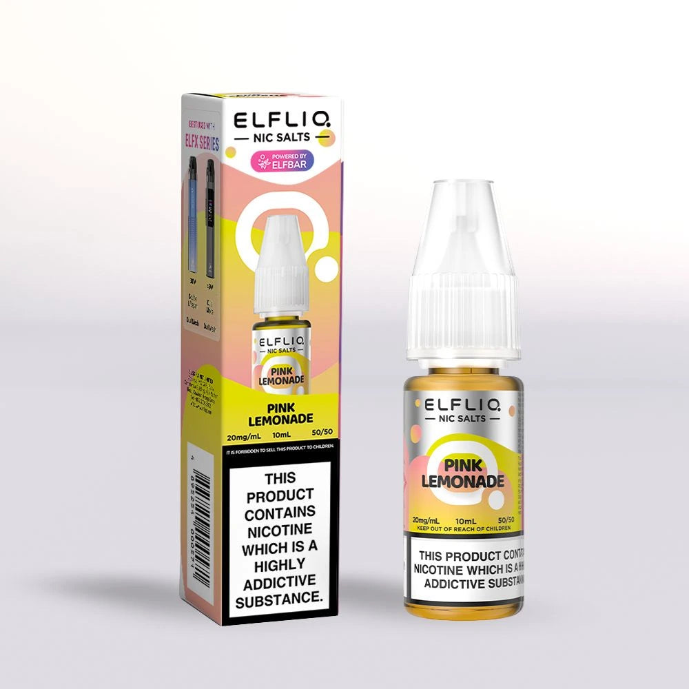 Elf Bar Elfliq Pink Lemonade Nic Salt E-Liquid 10ml 20mg