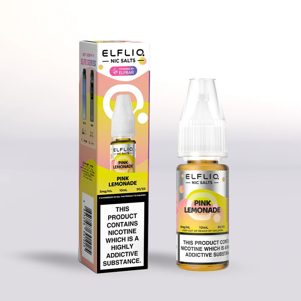 Elf Bar Vape Juice - Pink Lemonade Nic Salts - ElfLiq 10ml Elf Bar Vape Juice - Pink Lemonade Nic Salts - ElfLiq 10ml