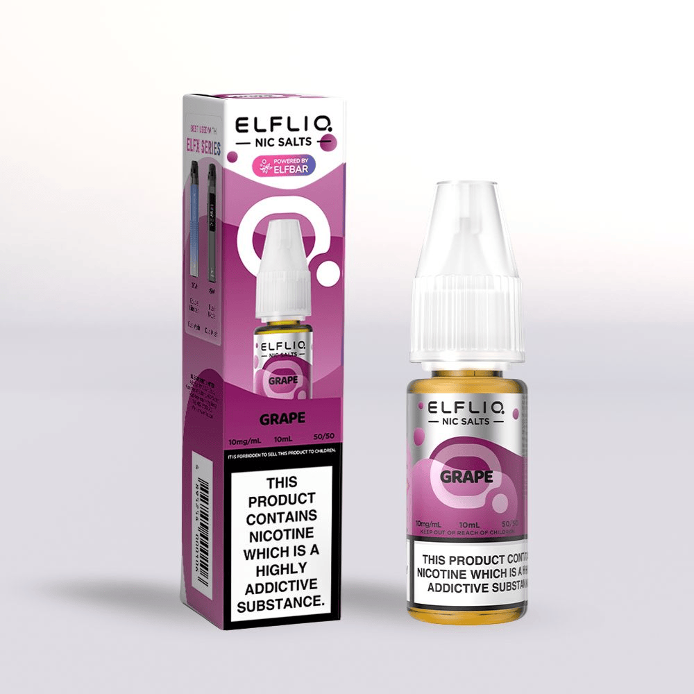 Elf Bar Vape Juice - Grape Nic Salts - ElfLiq 10ml Elf Bar Vape Juice - Grape Nic Salts - ElfLiq 10ml