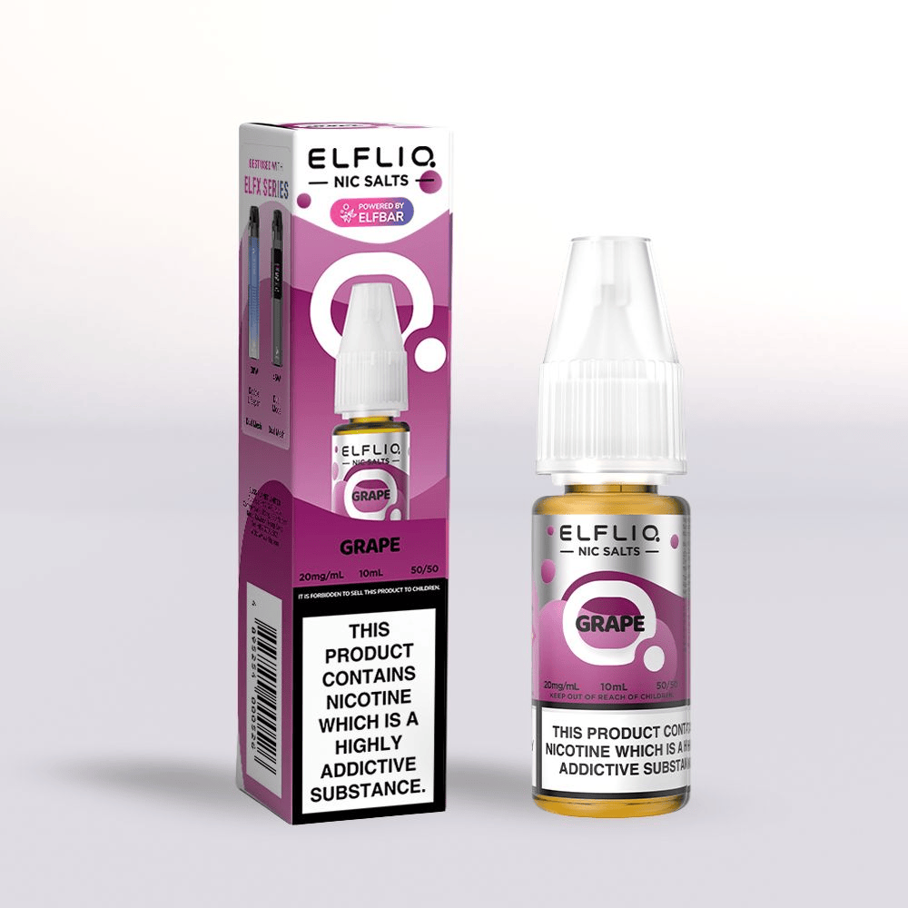 Elf Bar Vape Juice - Grape Nic Salts - ElfLiq 10ml Elf Bar Vape Juice - Grape Nic Salts - ElfLiq 10ml