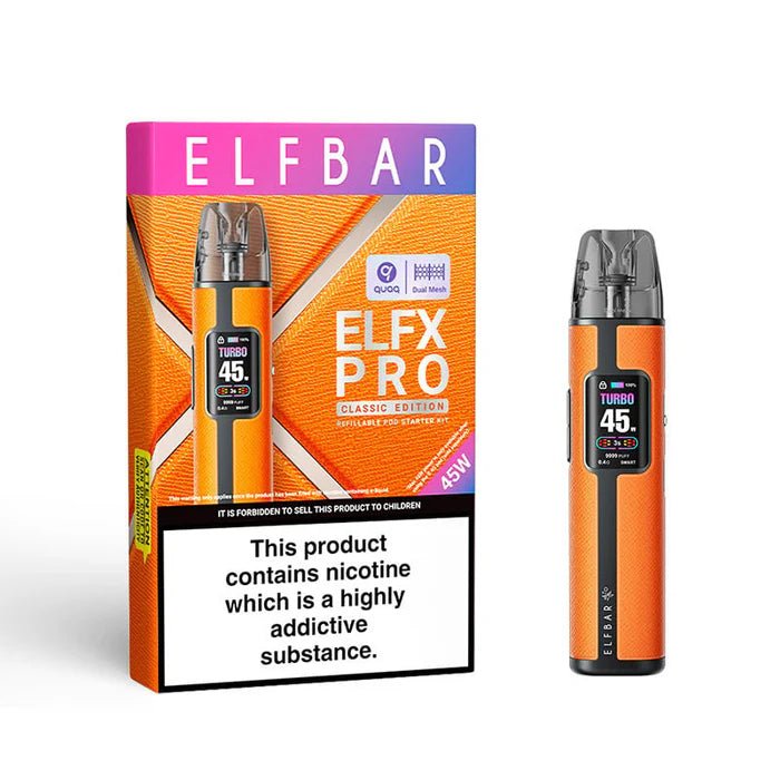 Elf Bar ELFX Pro device next to box