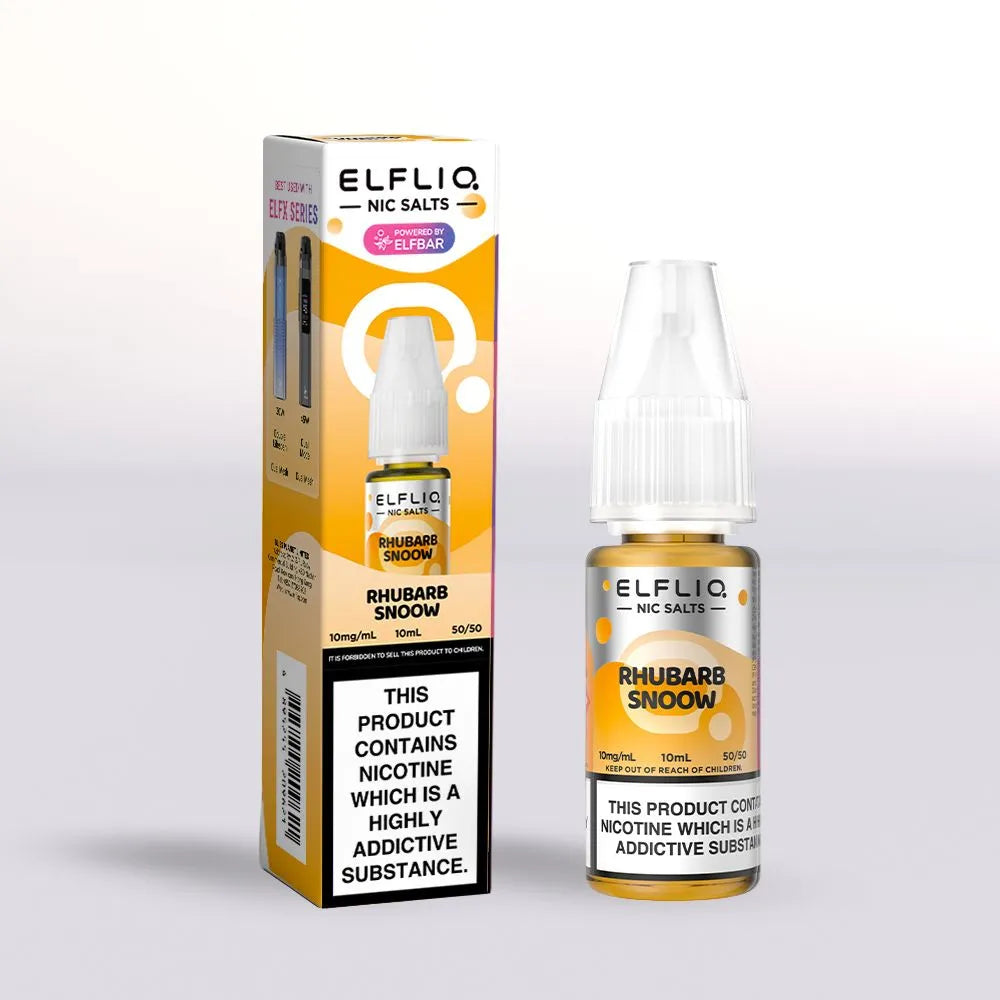 Elf Bar Elfliq Rhubarb Snoow Nic Salt E-Liquid 10ml 10mg