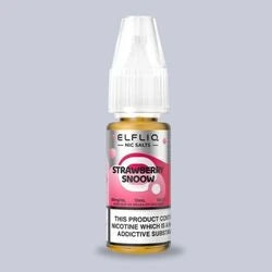 Elf Bar ELFLIQ Strawberry Smoothie vape juice 10ML bottle 20MG NIC SALT on a gray background