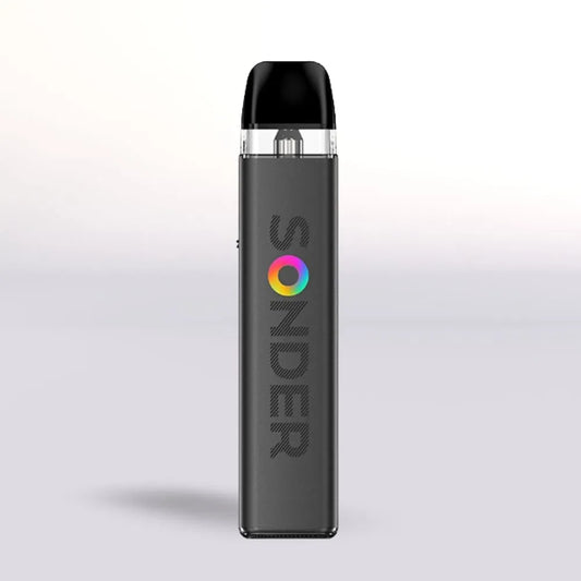 
Black Geek Vape Sonder vape device with 'Sonder' branding on a light gray background