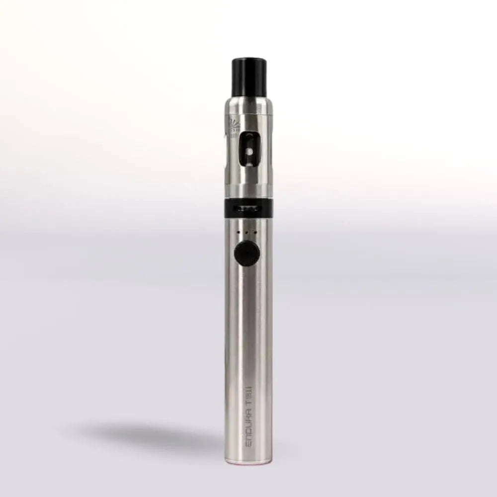 Silver INNOKIN Endura T18 II Vape device with black accents on a light gray background